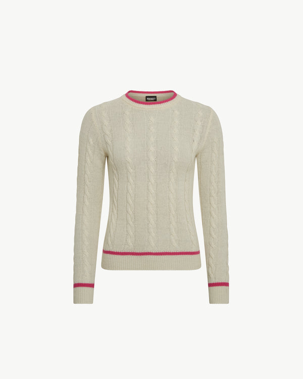 SUN BRAIDED CASHMERE PULLOVER