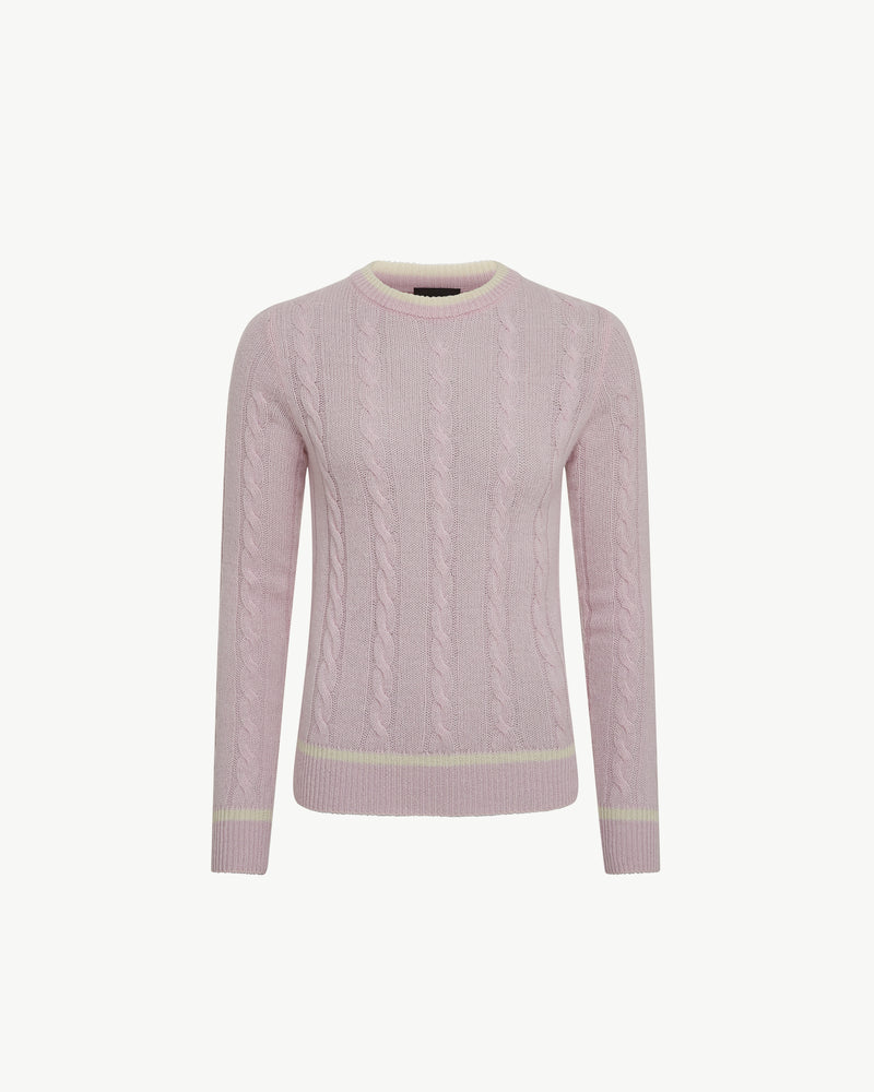 SUN BRAIDED CASHMERE PULLOVER